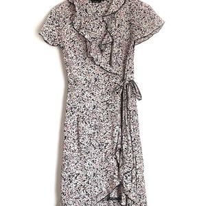 Loco Linda Retro Ruffle Wrap Dress